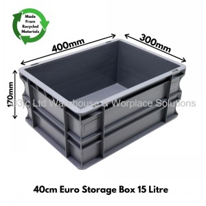 Heavy Duty Stacking Euro Box 40cm 15 Litre